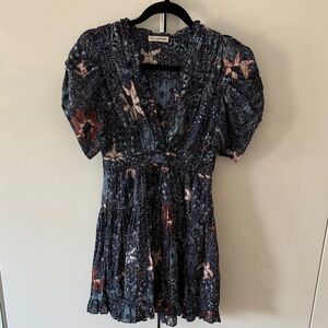 Ulla Johnson Floral Dress Navy size 0
